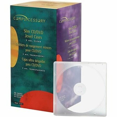 EZGENERATION Polypropylene Slim Disc Case, Clear & Translucent, 50PK EZ3746995